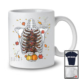 Personalized Custom Name Turkey Rib Cage; Cheerful Thanksgiving Skeleton X-Ray; Family T-Shirt