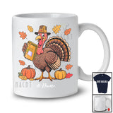 Personalized Custom Name Turkey School Counselor; Amusing Thanksgiving Fall Leaf Pumpkin; Job T-Shirt