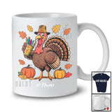 Personalized Custom Name Turkey School Secretary; Amusing Thanksgiving Fall Leaf Pumpkin; Job T-Shirt