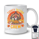 Personalized Custom Name Turkey Tasting Crew; Joyful Thanksgiving Beer Drinking Vintage Retro T-Shirt