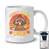 Personalized Custom Name Turkey Tasting Crew; Joyful Thanksgiving Wine Drinking Vintage Retro T-Shirt