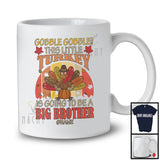 Personalized Custom Name Turkey To Be A Big Brother; Happy Thanksgiving Pregnancy; Vintage Retro T-Shirt