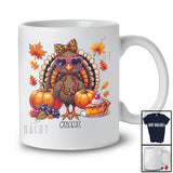 Personalized Custom Name Turkey Wearing Leopard Bowtie Headband; Happy Thanksgiving Pumpkin T-Shirt