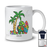 Personalized Custom Name Turtle Surfer; Joyful Summer Vacation Hawaiian Surfing Lover T-Shirt