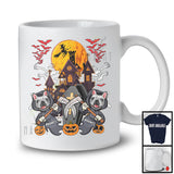 Personalized Custom Name Two Bulldog Death, Humorous Halloween Owner Pumpkins T-Shirt