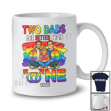 Personalized Custom Name Two Dads are Better; Lovely Father's Day Daughter LGBTQ T-Shirt