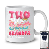 Personalized Custom Name Two Ever Sweet Grandpa; Joyful 2nd Birthday Donut Lover; Girls Family T-Shirt