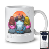 Personalized Custom Name Two Sisters Middle Brother, Happy Father Mother's Day Siblings Cousin T-Shirt