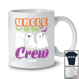 Personalized Custom Name Uncle Of The Boo Crew; Adorable Halloween Boo Ghost; Family T-Shirt