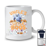 Personalized Custom Name Uncle's Little Boos; Lovely Halloween Uncle Boo Ghost Pumpkin; Family T-Shirt