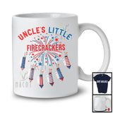 Personalized Custom Name Uncle's Little Firecrackers, Proud 4th Of July Fireworks, Family Patriotic T-Shirt