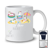 Personalized Custom Name Unicorn Beach Collection; Lovely Summer Vacation Chill Swimming T-Shirt
