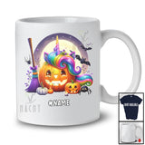 Personalized Custom Name Unicorn Pumpkin Face; Creepy Halloween Carved Pumpkin Unicorn T-Shirt