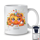Personalized Custom Name Unicorn Pumpkin; Adorable Thanksgiving Unicorn Sunflowers; Family T-Shirt
