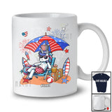 Personalized Custom Name Unicorn Relax Wait For 4th of July; Lovely US Flag Unicorn Patriotic T-Shirt