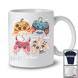 Personalized Custom Name Video Game Controller Pumpkin Zombie; Joyful Halloween Gamer T-Shirt