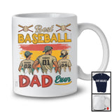 Personalized Custom Name Vintage Best Baseball Dad Ever, Joyful Father's Day Sport Player T-Shirt
