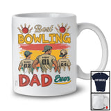 Personalized Custom Name Vintage Best Bowling Dad Ever, Joyful Father's Day Sport Player T-Shirt