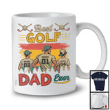 Personalized Custom Name Vintage Best Golf Dad Ever, Joyful Father's Day Sport Player T-Shirt