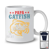 Personalized Custom Name Vintage Catfish Papa, Amazing Father's Day Catfish Sunglasses T-Shirt