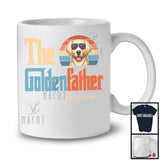 Personalized Custom Name Vintage Goldenfather, Lovely Father's Day Golden Retriever, Family T-Shirt