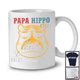 Personalized Custom Name Vintage Hippo Papa, Amazing Father's Day Hippo Sunglasses, Family T-Shirt