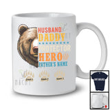 Personalized Custom Name Vintage Husband Daddy Protector Hero, Father's Day Bear, Family T-Shirt