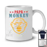 Personalized Custom Name Vintage Monkey Papa, Amazing Father's Day Monkey Sunglasses T-Shirt