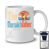 Personalized Custom Name Vintage Norwichfather, Lovely Father's Day Norwich Terrier, Family T-Shirt