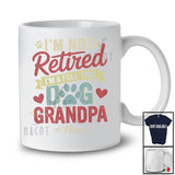 Personalized Custom Name Vintage Not Retired I'm A Full Time Dog Grandpa; Proud Father's day Family T-Shirt