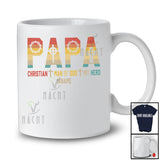 Personalized Custom Name Vintage Papa Man Of God; Joyful Father's Day Custom Name Family T-Shirt
