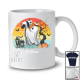 Personalized Custom Name Vintage Retro Boo Hugging Panda; Lovely Halloween Animal Lover T-Shirt