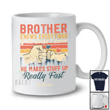 Personalized Custom Name Vintage Retro Brother Knows Everything; Happy Father's Day Family T-Shirt