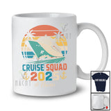 Personalized Custom Name Vintage Retro Cruise Squad 2025; Joyful Summer Vacation Ocean T-Shirt