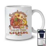 Personalized Custom Name Vintage Retro Friendsgiving 2025 Thankful; Lovely Thanksgiving Turkey T-Shirt