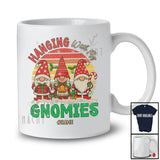 Personalized Custom Name Vintage Retro Hanging With My Gnomies; Joyful Christmas 3 Gnomes T-Shirt
