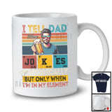 Personalized Custom Name Vintage Retro I Tell Dad Jokes, Proud Father's Day Elements, Drinking T-Shirt