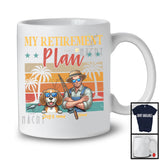 Personalized Custom Name Vintage Retro My Retirement Plan, Happy Father's Day Beagle T-Shirt