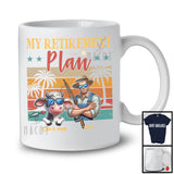 Personalized Custom Name Vintage Retro My Retirement Plan, Happy Father's Day Cow T-Shirt