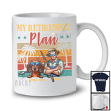 Personalized Custom Name Vintage Retro My Retirement Plan, Happy Father's Day Dachshund T-Shirt