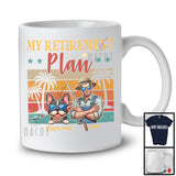 Personalized Custom Name Vintage Retro My Retirement Plan, Happy Father's Day French Bulldog T-Shirt