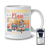 Personalized Custom Name Vintage Retro My Retirement Plan, Happy Father's Day Pit Bull T-Shirt