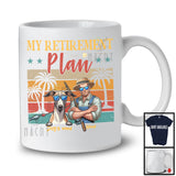 Personalized Custom Name Vintage Retro My Retirement Plan, Happy Father's Day Whippet T-Shirt