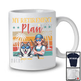 Personalized Custom Name Vintage Retro My Retirement Plan, Happy Mother's Day Husky T-Shirt