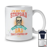 Personalized Custom Name Vintage Step Dad I'm Dad Stepped Up; Proud Father's Day Man; Vintage T-Shirt