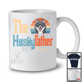 Personalized Custom Name Vintage The Huskyfather, Lovely Father's Day Husky, Family T-Shirt