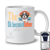 Personalized Custom Name Vintage The St. Bernardfather, Lovely Father's Day St Bernard, Family T-Shirt