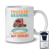 Personalized Custom Name Vintage Trucker Grandpa cooler; Amazing Father's Day Truck Driver T-Shirt