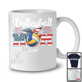 Personalized Custom Name Volleyball Mom, Proud 4th Of July USA Flag Headband, Patriotic Family T-Shirt