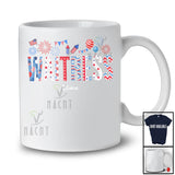 Personalized Custom Name Waitress; Amazing 4th Of July US Flag Patriotic; Jobs Proud T-Shirt